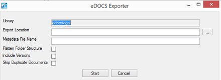 OpenText eDOCS Exporter Export Library